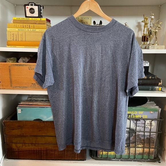 Vintage Mickey shirt. Plain blue. Perfectly worn in. - Picture 1 of 2